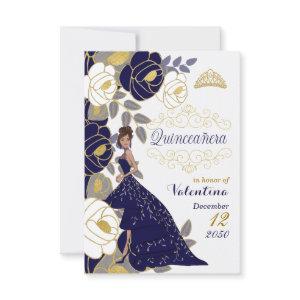 Pink and Gold Quinceanera No Photo Save The Date