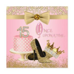 Pink and Gold Quinceanera Princess 15th Birthday