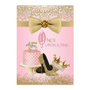 Pink and Gold Quinceanera Princess 15th Birthday