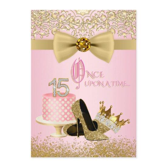 Pink and Gold Quinceanera Princess 15th Birthday