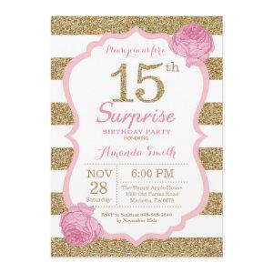 Pink and Gold Surprise 15th Birthday
