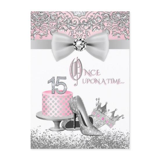 Pink and Gray Quinceanera Birthday Party