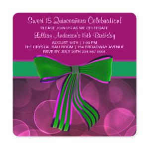 Pink and Green Quinceanera