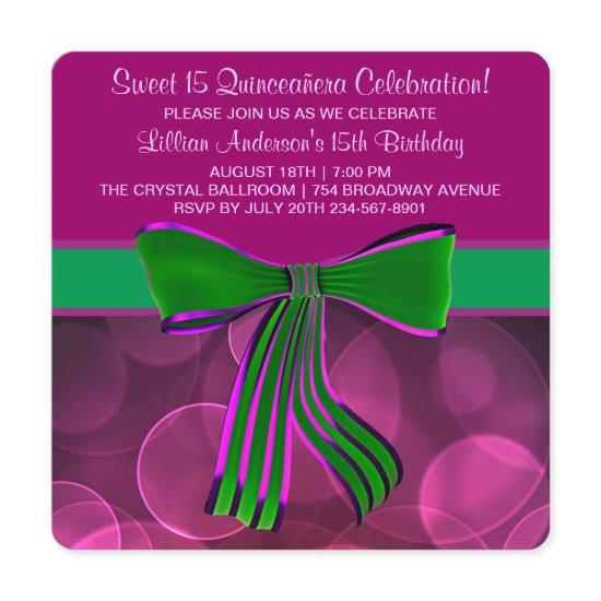 Pink and Green Quinceanera