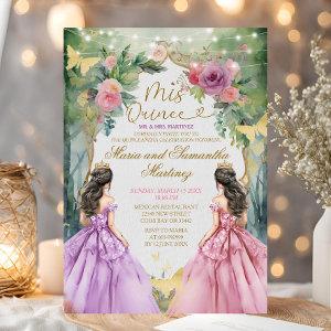Pink and Purple Forest Twin Princess Quinceañera
