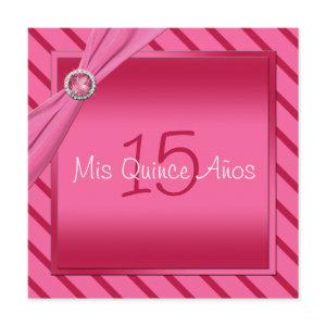 Pink and Red Stripe Quinceañera