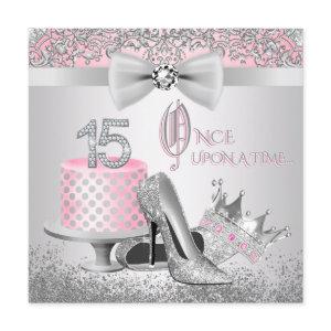 Pink and Silver Princess Quinceanera