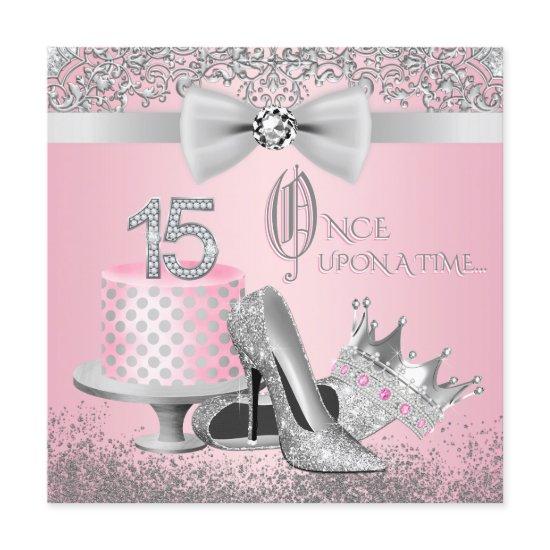 Pink and Silver Quinceanera Birthday Party