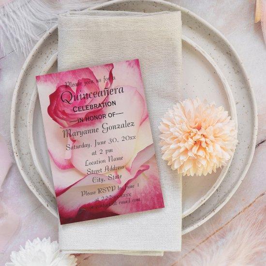 Pink and White Rose Quinceanera Celebration