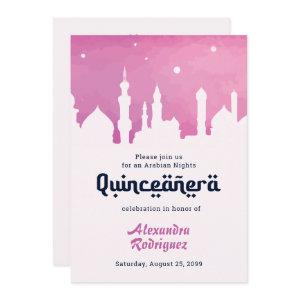 Pink Arabian Nights Watercolor Quinceañera