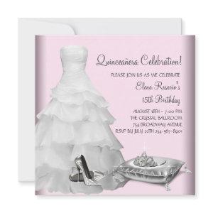 Pink Ball Gown High Heel Shoes Pink Quinceanera