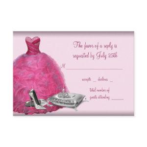 Pink Ball Gown High Heel Shoes Quinceanera RSVP
