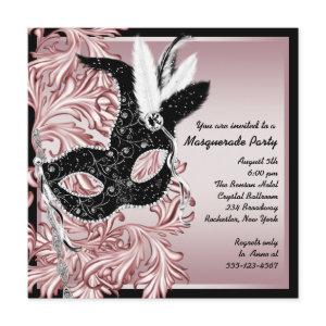 Pink Black Mask Pink Black Masquerade Party