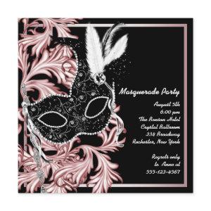 Pink Black Mask Pink Black Masquerade Party