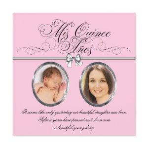 Pink Black Photo Quinceanera