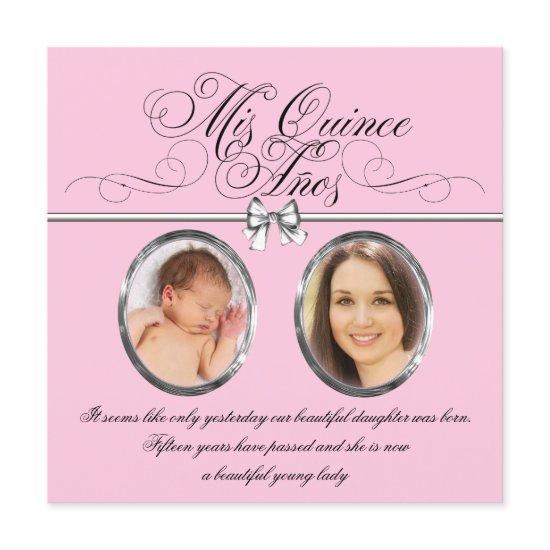 Pink Black Photo Quinceanera