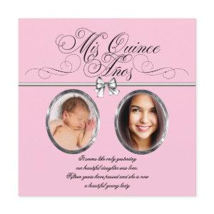Pink Black Photo Quinceanera