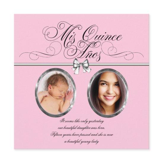 Pink Black Photo Quinceanera