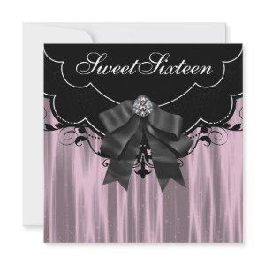 Pink Black Sweet Sixteen Party