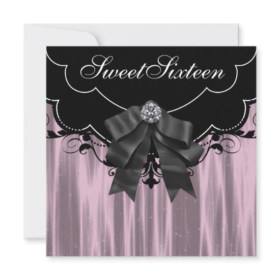 Pink Black Sweet Sixteen Party