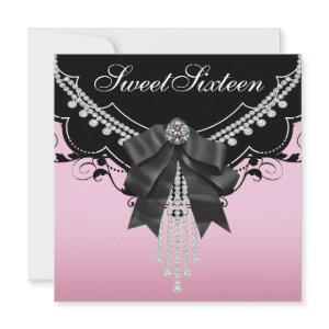 Pink Black Sweet Sixteen Party