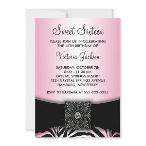 Pink & Black Zebra Sweet Sixteen Party