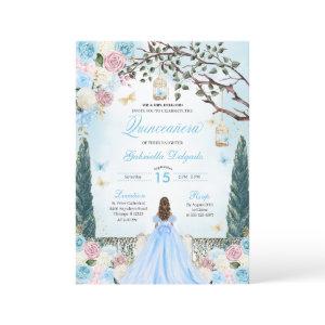 Pink & Blue Princess Enchanted Garden Quinceanera