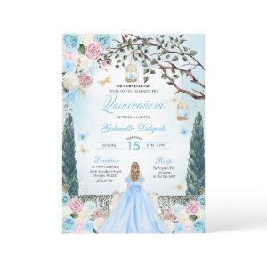 Pink & Blue Princess Enchanted Garden Quinceanera