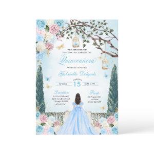 Pink & Blue Princess Enchanted Garden Quinceanera