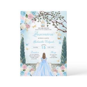 Pink & Blue Princess Enchanted Garden Quinceanera