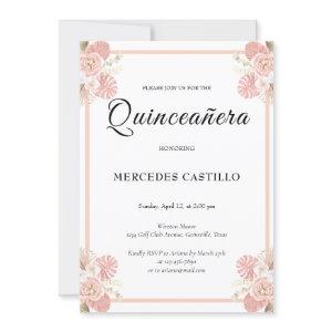 Pink Boho Floral Wreath  Quinceañera