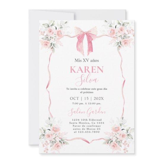 Pink Bow Quinceanera