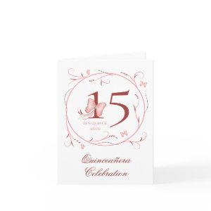 Pink Butterflies & Swirls Quinceañera