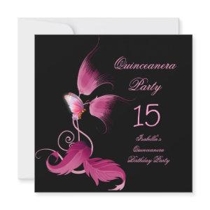 Pink Butterfly Quinceanera 15 Birthday Party