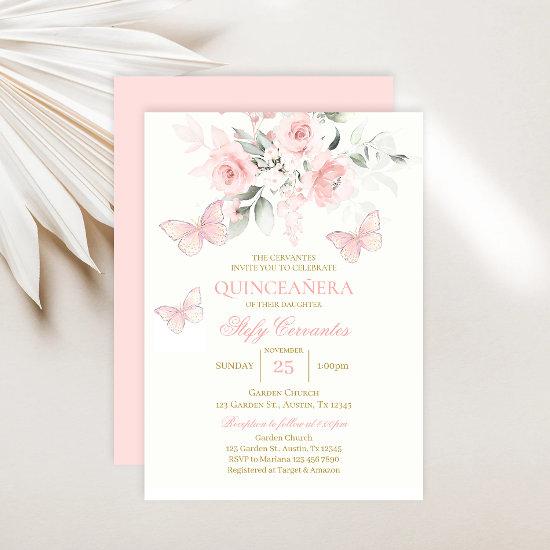 Pink Butterfly Quinceañera