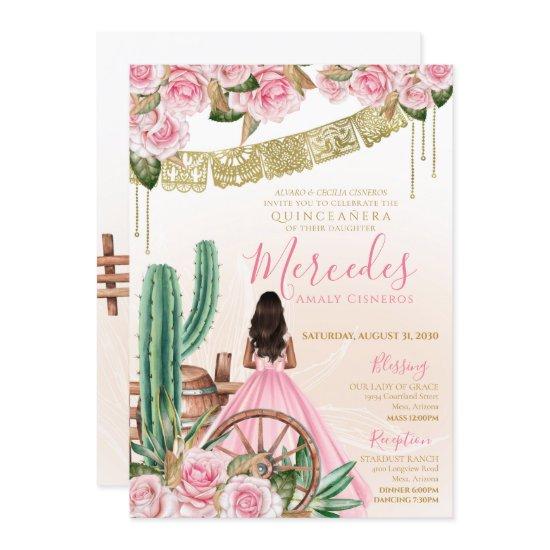 Pink Charro Western Beautiful Cacti Roses Quince