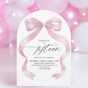 Pink Coquette Fifteen 15th Quinceañera Birthday