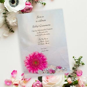 Pink Daisy and Buttons Quinceañera Party