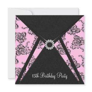 Pink Damask 15th Birthday Party