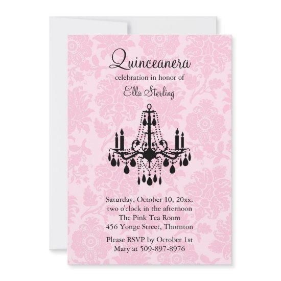 Pink Damask Quinceanera
