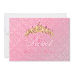 Pink Damask Sweet 16/ tiara/