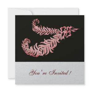 PINK DIAMOND FEATHERS ,Silver Metallic
