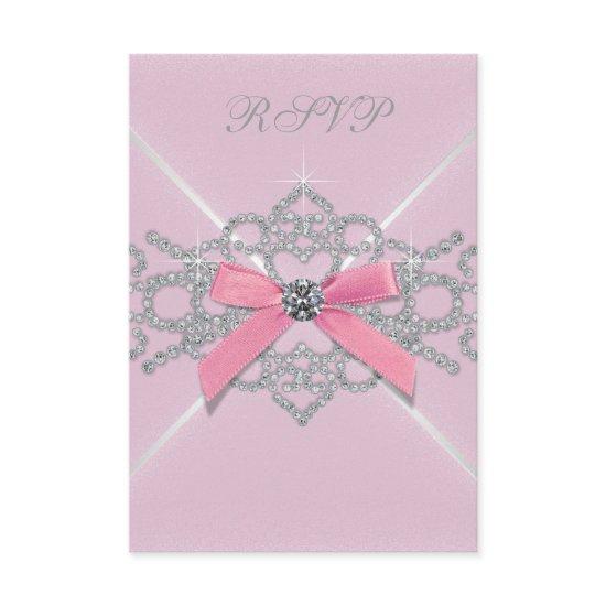 Pink Diamonds Pink Sweet 16 Birthday Party RSVP