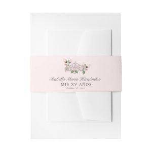Pink Elegant Quinceañera  Belly Band