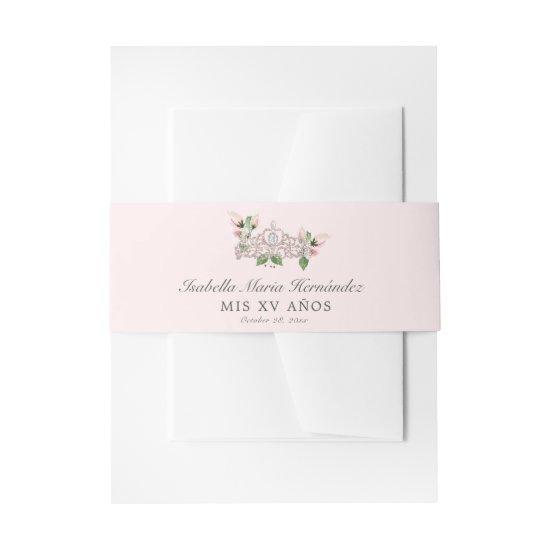 Pink Elegant Quinceañera  Belly Band