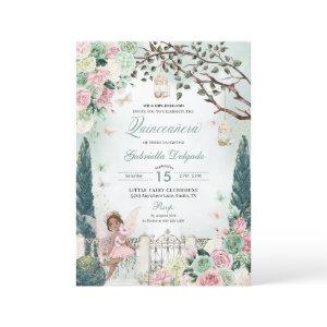Pink Fairy Princess Enchanted Garden Quinceanera