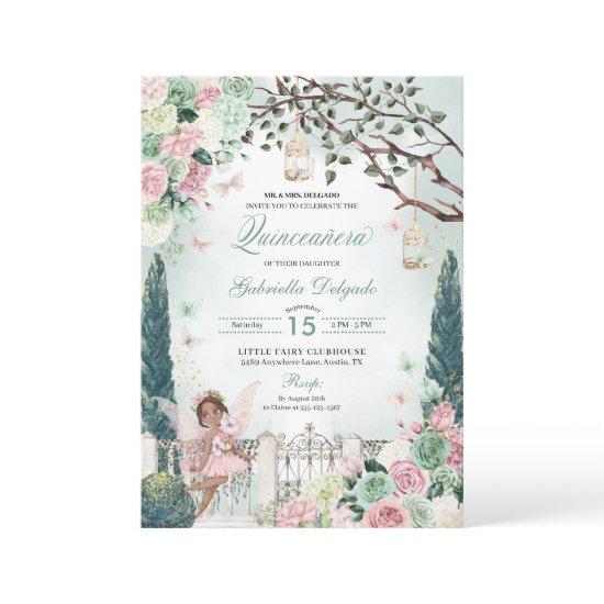 Pink Fairy Princess Enchanted Garden Quinceanera