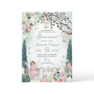 Pink Fairy Princess Enchanted Garden Quinceanera