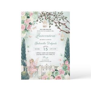 Pink Fairy Princess Enchanted Garden Quinceanera