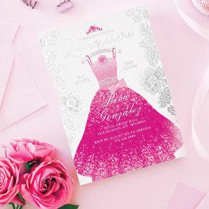 Pink Fashion Dream Princess Gown Quinceanera Party Foil